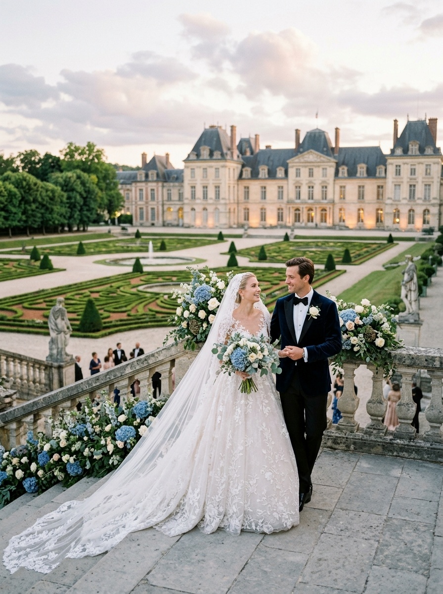 Template CHATEAU – French Baroque Luxury Digital Wedding Invitation