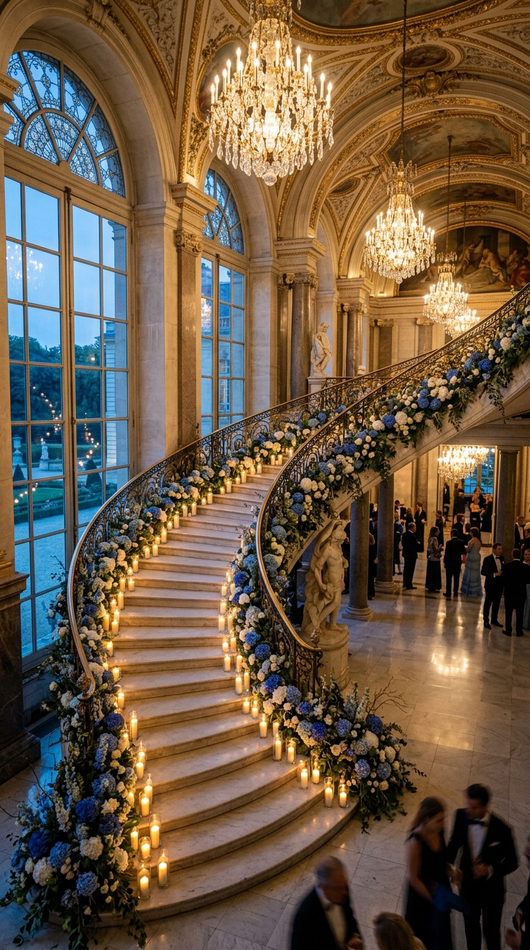 Mikhailovskaya Grand Staircase with Hydrangeas